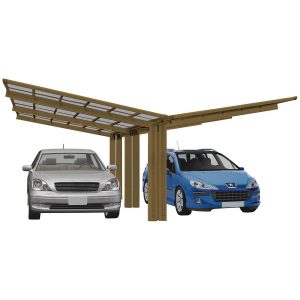 Ximax Alu Doppelcarport Linea Typ 110 Bronze 548 x 495 cm Sonderfertigung