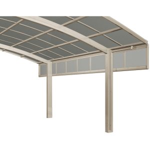 Ximax Carport Seitenwand 2 Module 100 cm Edelstahl-Look Sonderfertigung