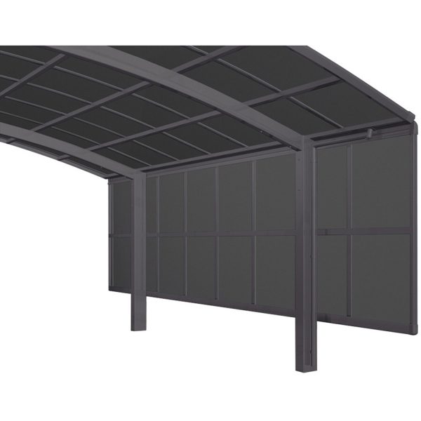 Ximax Carport Seitenwand 2 Module 150 cm Schwarz Sonderfertigung