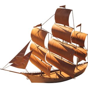 Ferrum Art Design Segelschiff Princess 125 cm x 62 cm Rostoptik