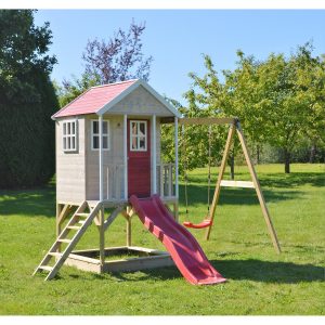 Wendi Toys Kinderspielhaus Alpaka Spielturm inkl. Veranda