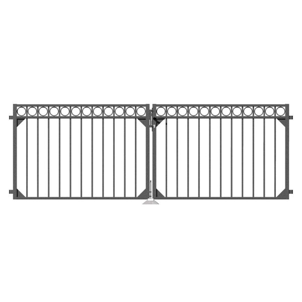 Metallzaun Doppeltor Circle Anthrazit 100 cm x 301 cm