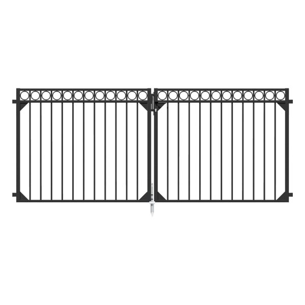 Metallzaun Doppeltor Circle Anthrazit 120 cm x 301 cm