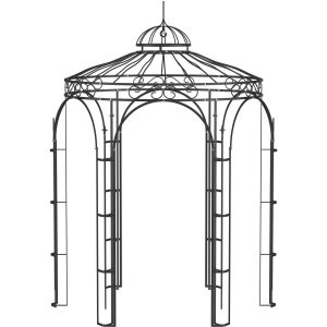 Eleo Pavillon Siena 265 cm x Ø 210 cm Pulverbeschichtet Schwarz