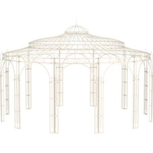 Eleo Pavillon Toskana 340 cm x Ø 550 cm Pulverbeschichtet Weiß