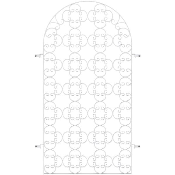 Eleo Rankgitter Rosa 200 cm x 110 cm Weiß