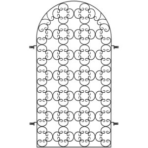 Eleo Rankgitter Rosa 200 cm x 110 cm Schwarz