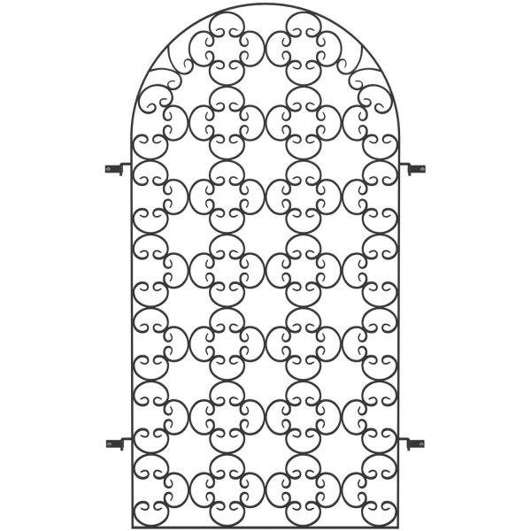 Eleo Rankgitter Rosa 200 cm x 110 cm Schwarz