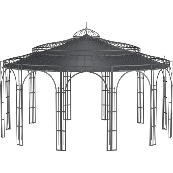 Eleo Sonnensegel Toskana Ø 550 cm für Pavillon Toskana Anthrazit