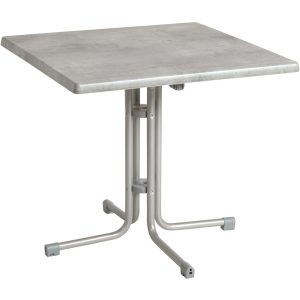 Acamp Tisch Piazza 80 cm x 80 cm Platin-Cemento