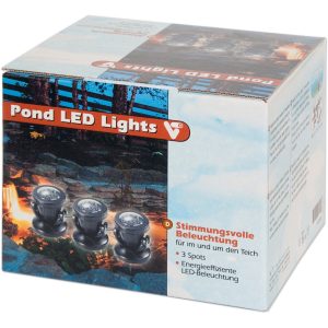 VT LED Teichbeleuchtung mit 3 Spots Pond LED Lights