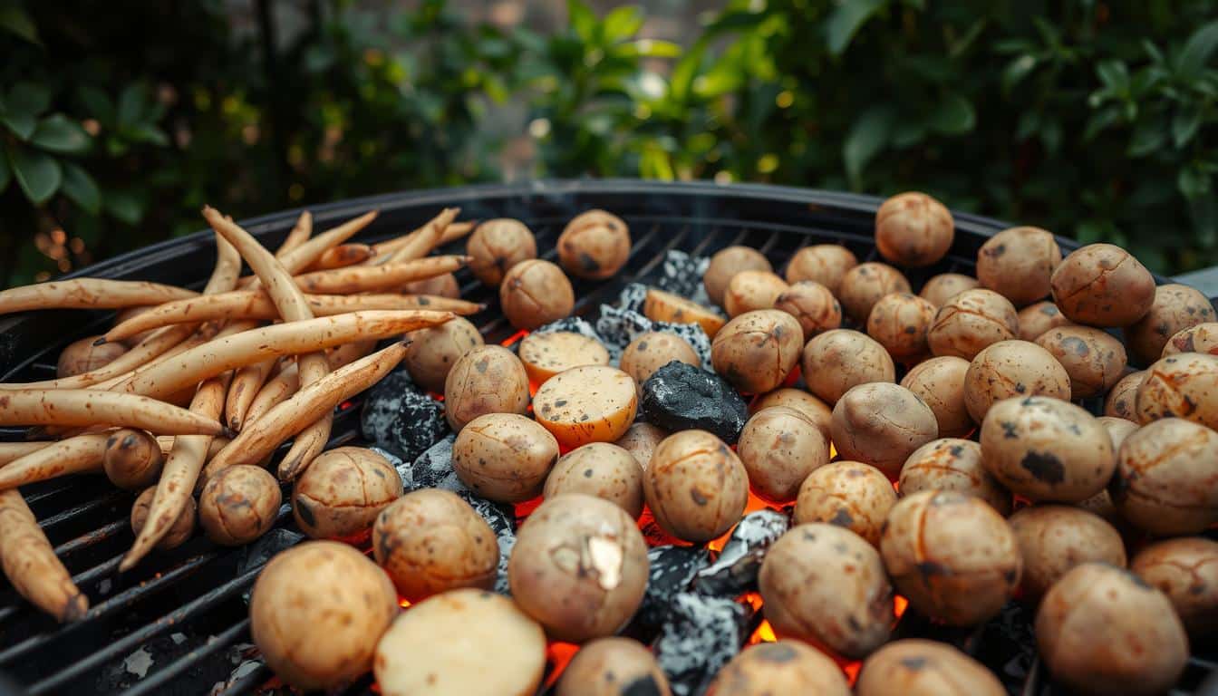 rohe kartoffeln grillen wie lange