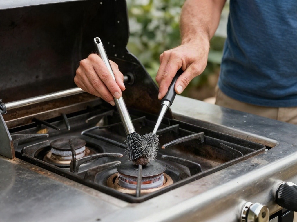 Gasgrill Brenner reinigen