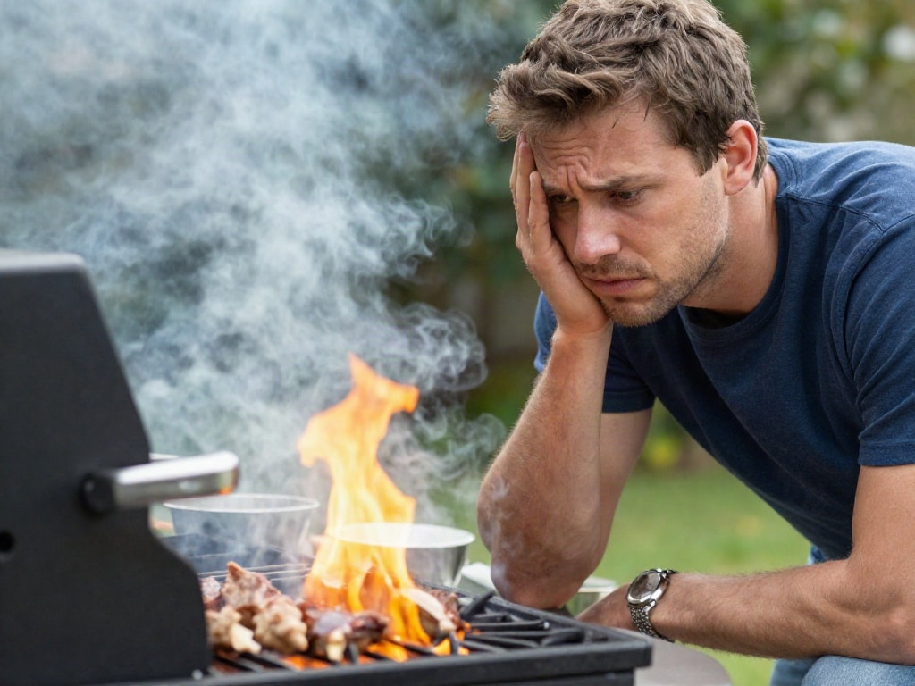 Gasgrill Flammen gelb