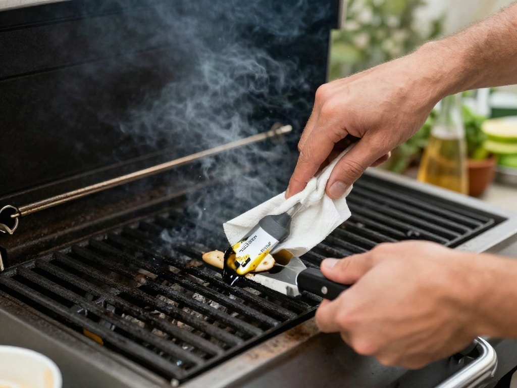 Grillrost klebt