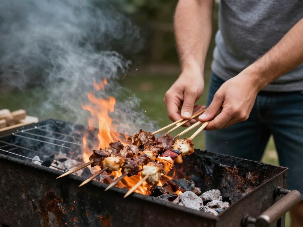 Grillspieße Metall oder Holz