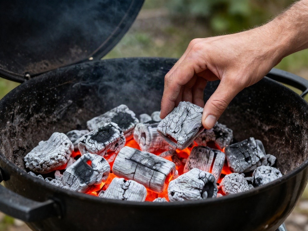 Holzkohlegrill vorheizen