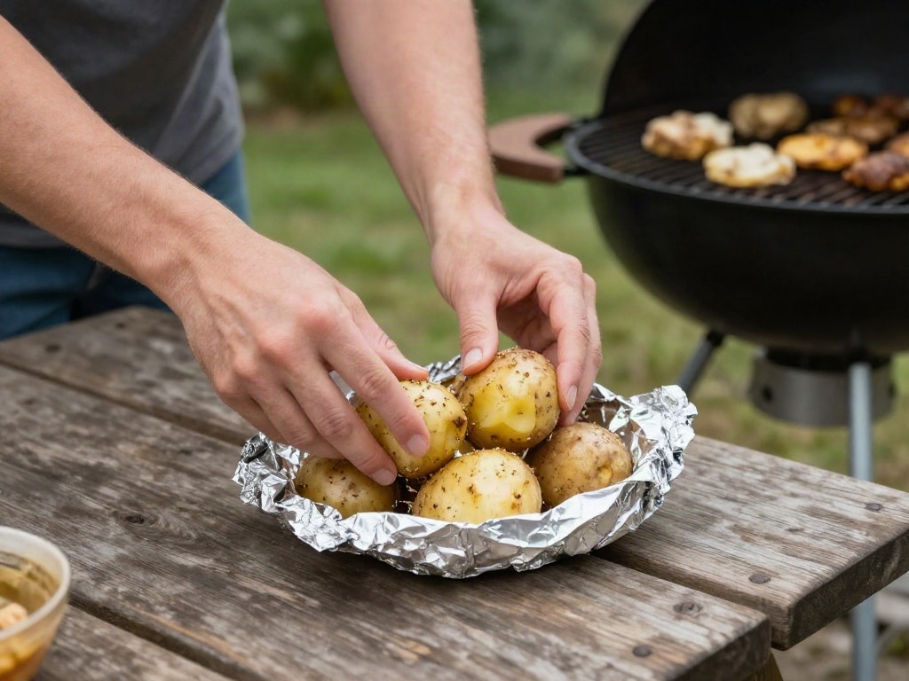 Kartoffeln in Folie grillen