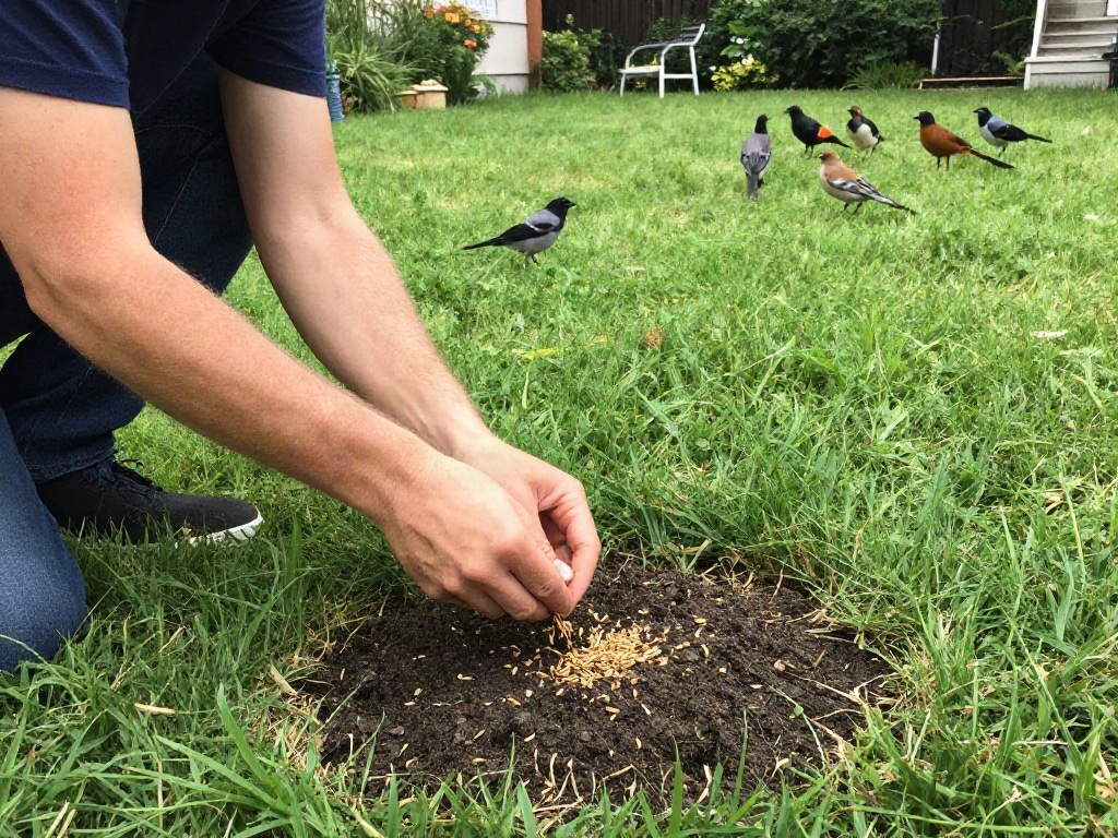 Rasensamen vor Vögeln schützen