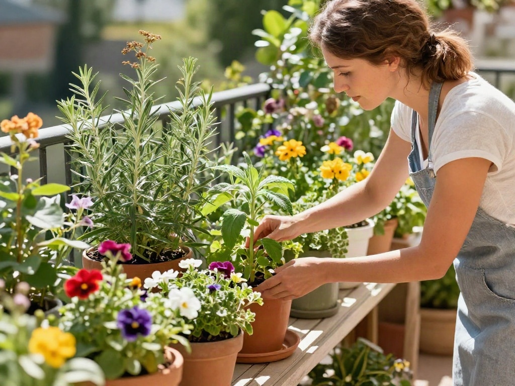 Balkon Südseite Pflanzen
