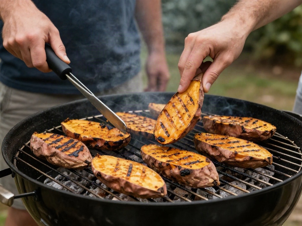 Süßkartoffeln grillen